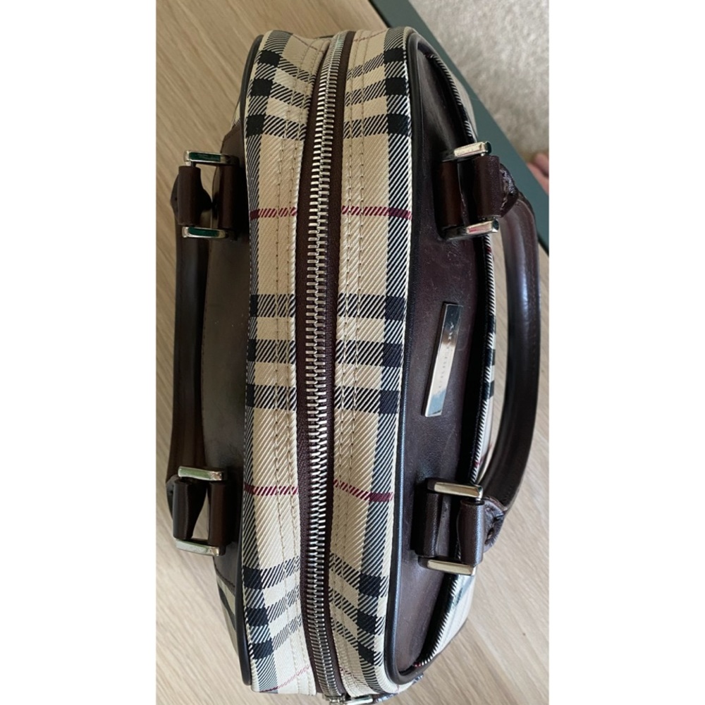 Burberry Vintage Nova Check Leather & Canvas Handbag - Picture 9 of 13